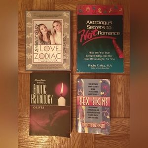 4 Book Lot on Love, Sex, and Romance in regards to Astrology, Signs, & Zodiac